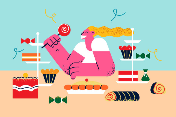 吃甜食，好胃口的概念图片下载