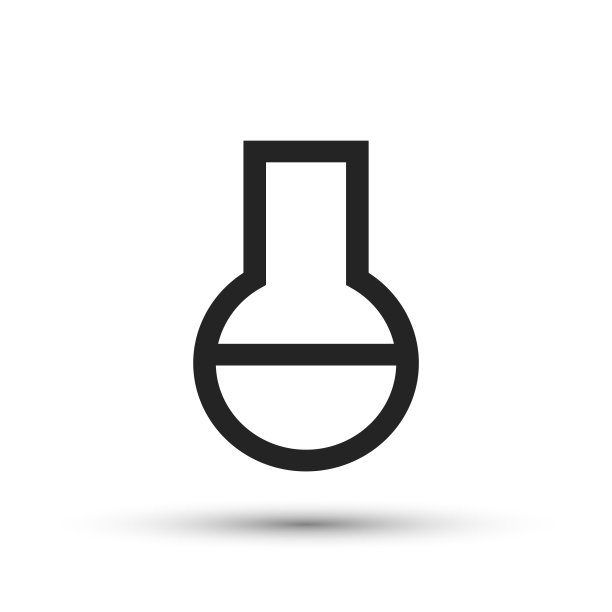 实验室研究图标矢量医学元素的时尚设计。移动概念和网络应用的简单象形图。矢量线玻璃瓶和反应图标孤立在白色背景。图片下载