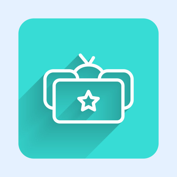 白线乌山卡图标孤立有长长的阴影图片下载