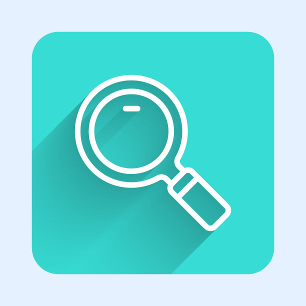 白线放大镜图标与隔离图片下载