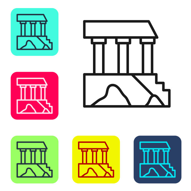 从雅典卫城到帕台农神庙的黑线图片下载