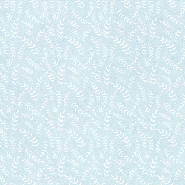 水彩无缝模式与复古蓝色重复枝与叶图片下载