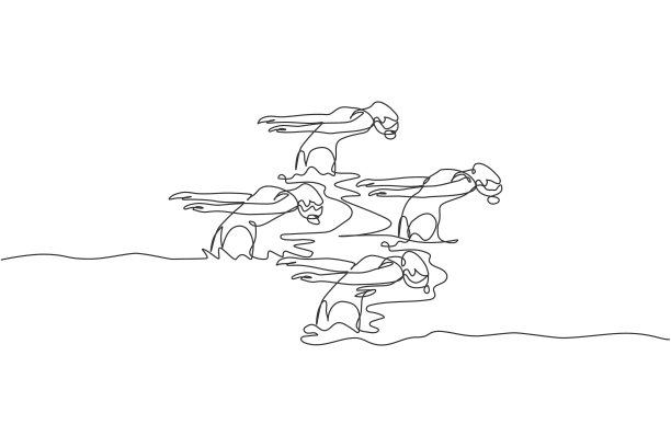 一行画着年轻美丽的女人图片下载