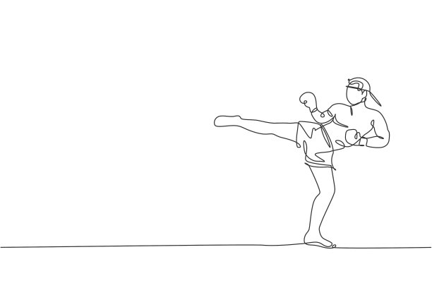 单线连续画年轻的花花公子图片下载