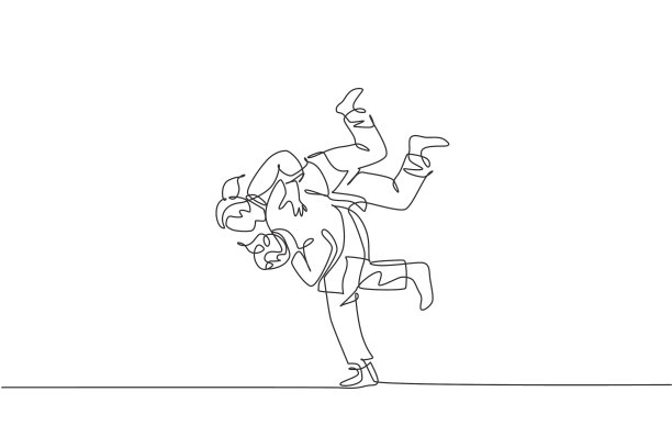 单幅连续画两幅嬉戏线图片下载