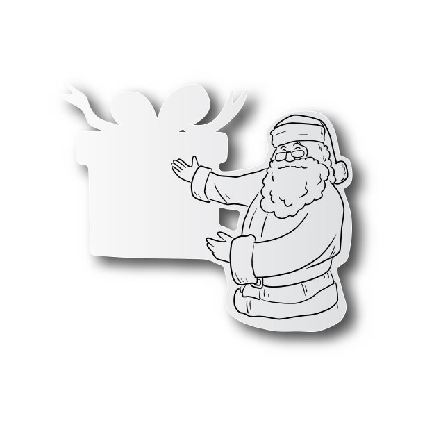黑线手绘圣诞老人呈现图片下载