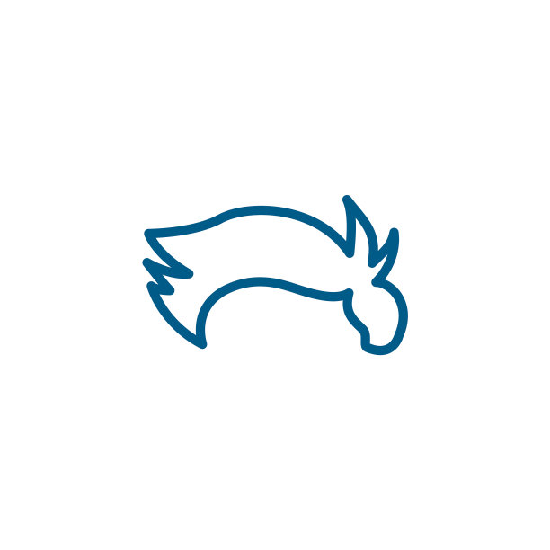 发型线蓝色图标白色背景蓝色图片下载