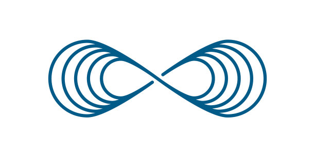 无限蓝白底蓝平风格图片下载