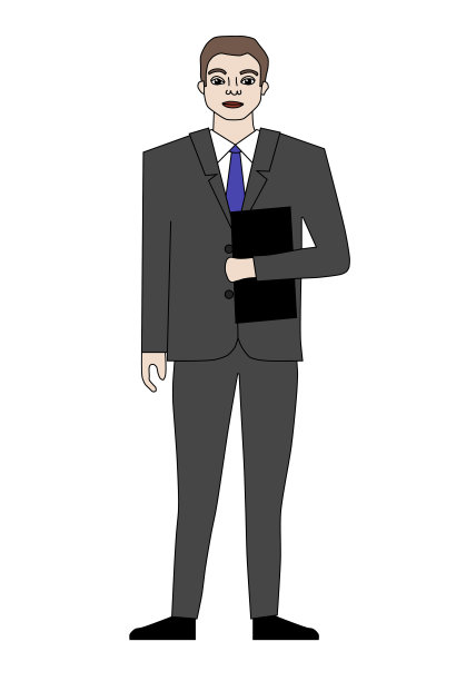 人站卡通人物孤立-向量图片下载