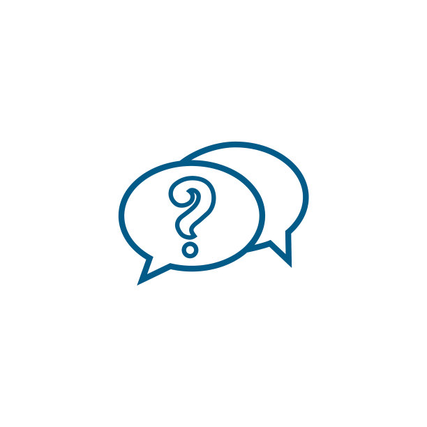 问题线蓝色图标白色背景蓝色图片下载