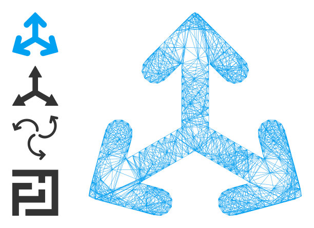 阴影方向变异网格图片下载