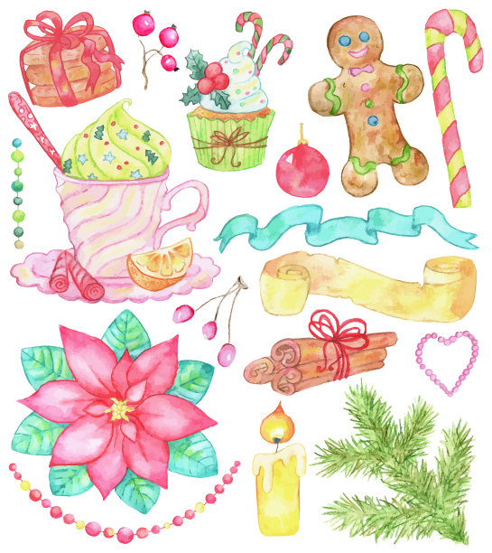 圣诞和新年甜点图片下载