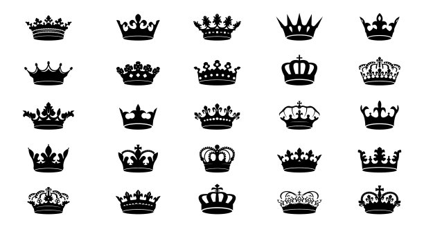 设置国王王冠图标上的白色背景图片下载