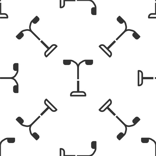 灰色街灯系统图标隔离无缝图片下载