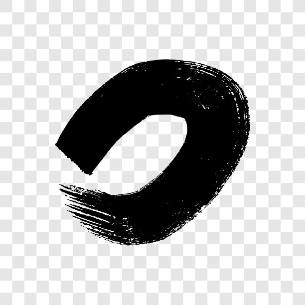 黑色垃圾炭笔的圆圈形式图片下载