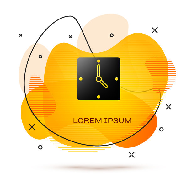 黑色时钟图标孤立在白色背景上图片下载