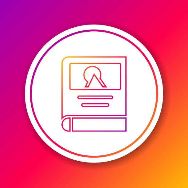 彩色线相册图库图标隔离上图片下载