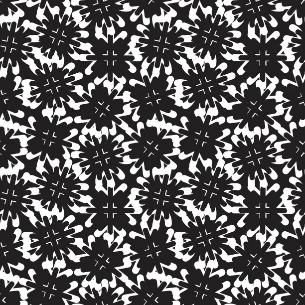 黑白相间的圣诞雪花图案设计图片下载