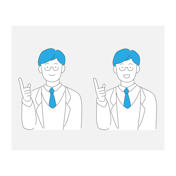 一个穿白大褂的男人指着图片下载