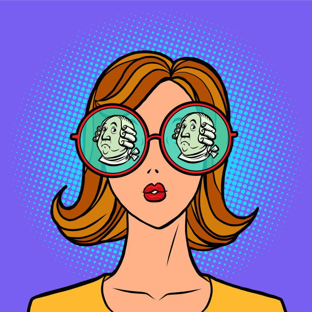 美元金钱资助年轻女人时尚图片下载