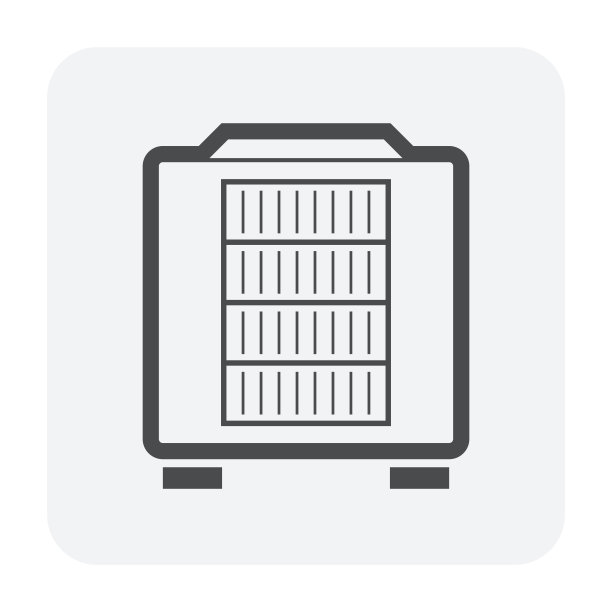 冷凝器单元矢量图标设计。图片下载