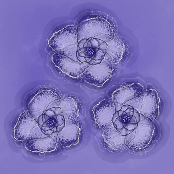 紫色抽花流体艺术图片下载