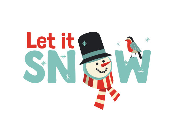 让雪人雪人可爱的圣诞假期海报图片下载