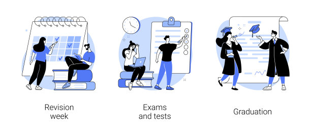 学校和大学活动抽象概念矢量插图。图片下载