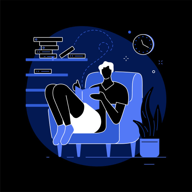 阅读一本书抽象概念矢量插图。图片下载