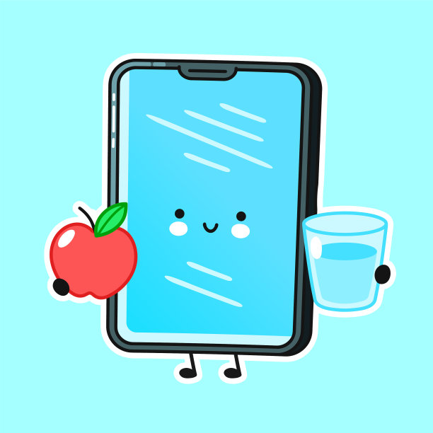 可爱快乐智能手机手机图片下载