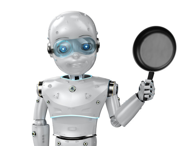 厨师机器人在厨房做饭图片下载