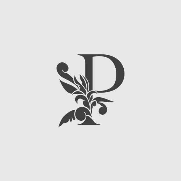 字母p豪华标志图标复古装饰p图片下载