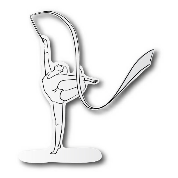 用手画出女子体操用的黑线图片下载