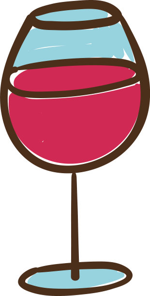酒杯手绘风格图标图片下载