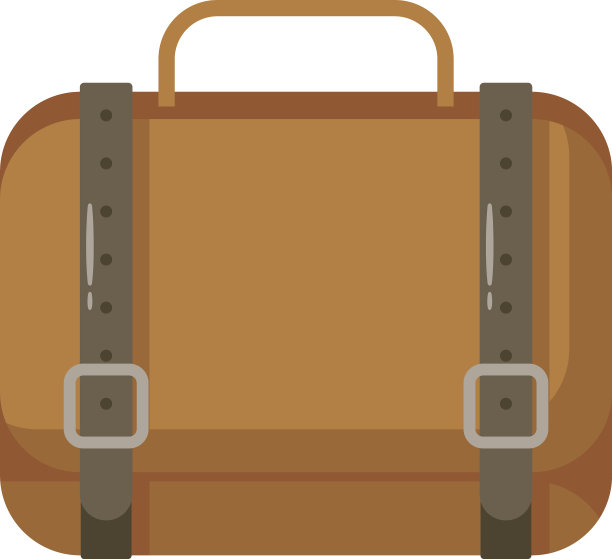 旅行手提箱的扁平风格的图标图片下载