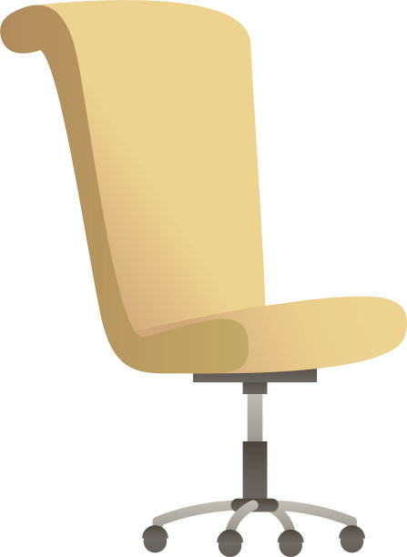 优雅的办公室白色椅子家具孤立图标图片下载