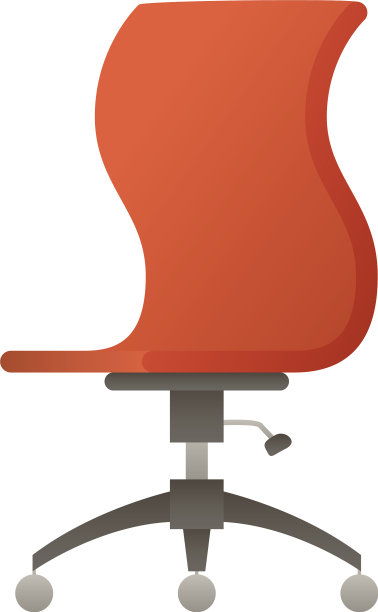 优雅的办公室红色椅子家具图标图片下载