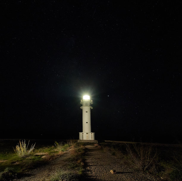 在佛门特拉的巴巴里亚角灯塔那晚图片下载
