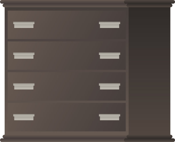 衣柜抽屉房子家具孤立图标图片下载