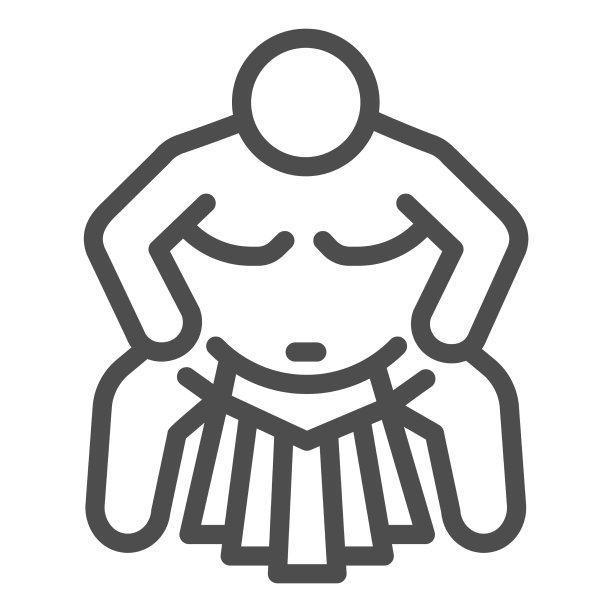 相扑运动员线象自卫的概念图片下载