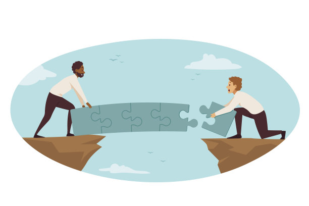 团队建立联系的经营理念图片下载