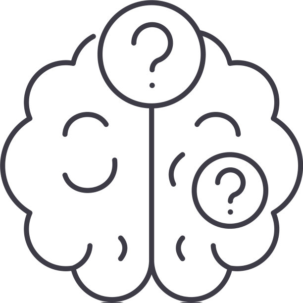 问题概念图标线性隔离图片下载