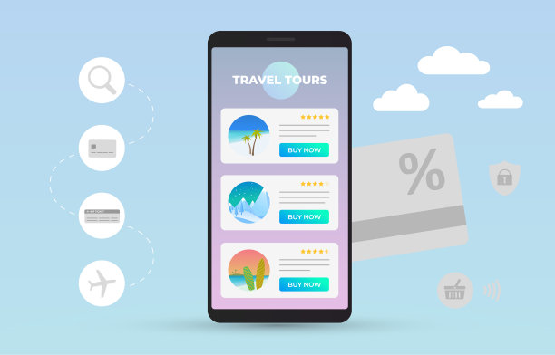 在线旅行社销售旅行团图片下载