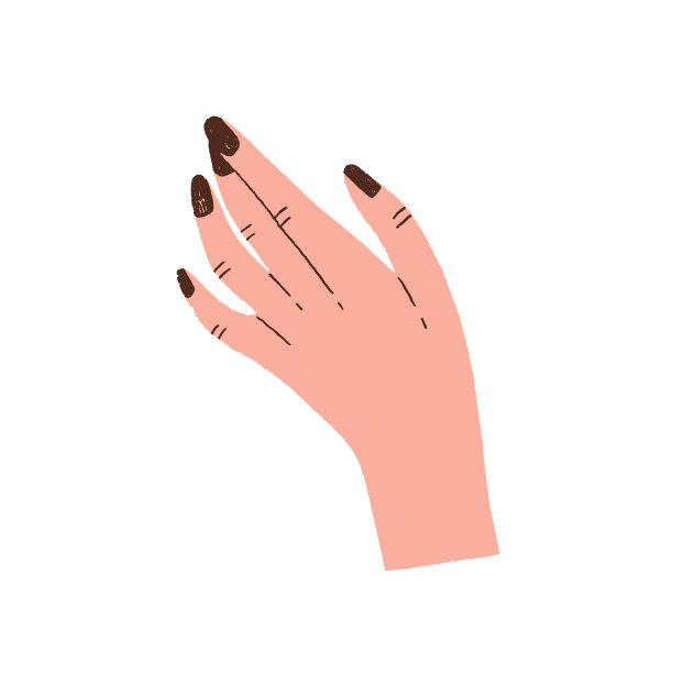 修剪优雅的女人手孤立在白色图片下载