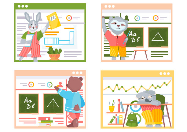 教室里的动物集合有趣图片下载