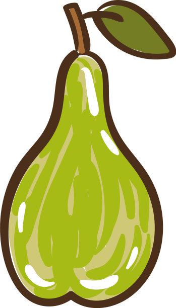 鲜梨手绘风格图标图片下载
