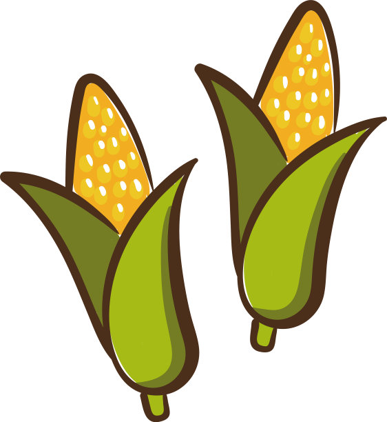 玉米棒子手绘风格图标图片下载