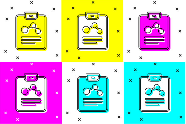 设置化学报告图标隔离的颜色图片下载