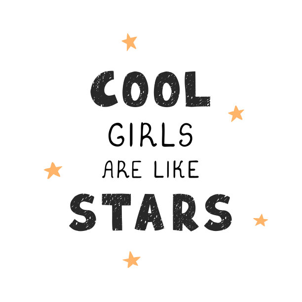 酷女孩-有趣的手绘幼儿园海报图片下载