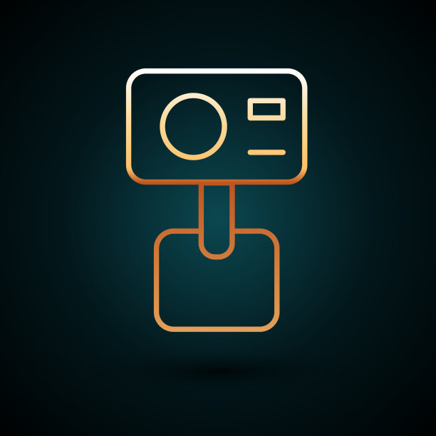 金线行动极端相机图标孤立上图片下载